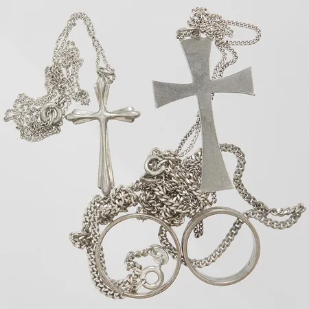 Diverse silver defekta, gravyrer, 835/1000 silver Vikt: 19,4 g