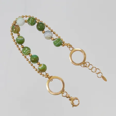 Armband 18,5-21cm, ca 8,6g stenvikt 21K bruttovikt 19,5g.