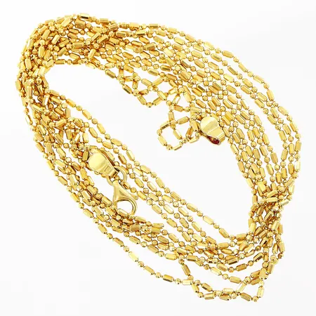 Collier flätat, defekt länk, 21K Vikt: 13,2 g