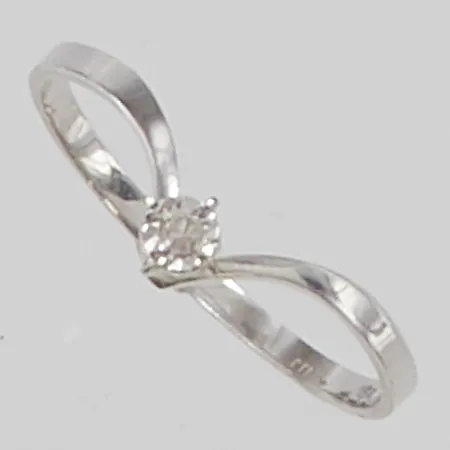 Ring diamant ca 0,01ct, Ø17¾, 18K 1,1g.