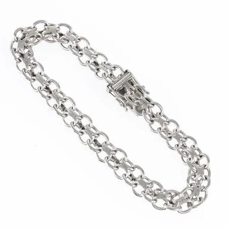 Armband X-länk längd 18,5cm, bredd 7,5mm silver 925/1000 11,8g. 