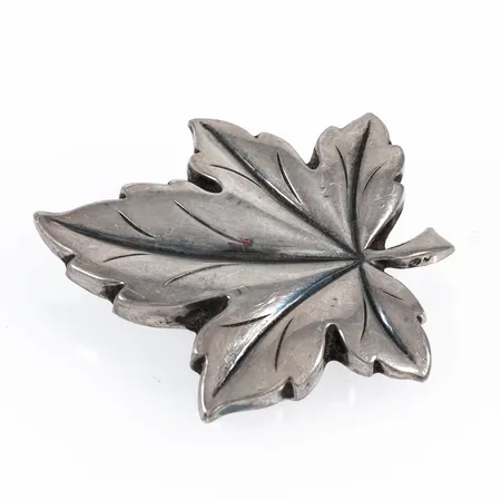 Brosch lönnlöv 36x30mm Teka silver 835/1000 2,9g.