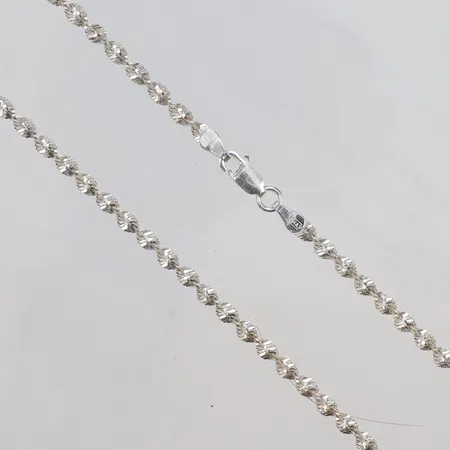 Halskedja, längd 45cm, bredd 3mm, silver, 925/1000 Vikt: 6,7 g