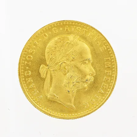 Mynt Österrike, 1 Dukat 1915 - Franz Joseph I, 23,6K (986/1000), Ø20 mm, i etui Vikt: 3,5 g