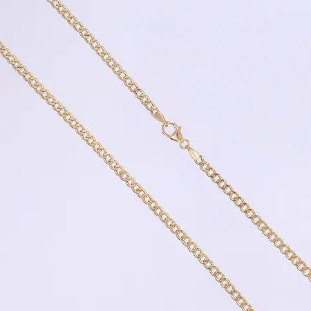 Halskedja pansarlänk 54cm, bredd 3mm, GHA, 18K  Vikt: 5,6 g