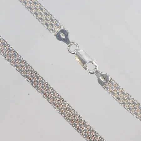 Halskedja X-länk, längd 51cm, bredd 6mm, silver, 925/1000 Vikt: 15,8 g