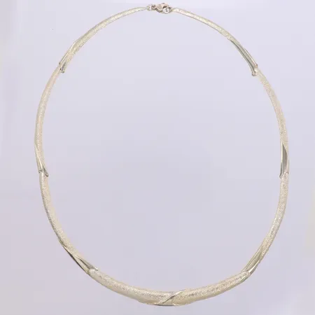 Collier, halvstelt, doserat, längd 41cm, Riitta, 925/1000 silver Vikt: 22,2 g