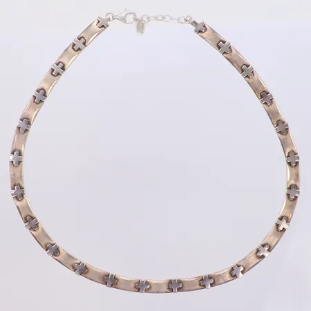 Collier, halvstel, bredd 8mm, längd ca 45cm, ESPRIT, 925/1000 silver Vikt: 64,6 g