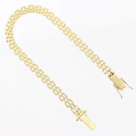 Armband Korridorlänk, 16cm, bredd 5mm, 18K Vikt: 7,6 g