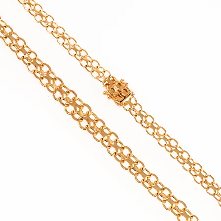 Collier doserad X-länk längd 44,5cm, bredd 5,5-8mm 18K 14,0g. 