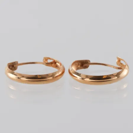 Örhängen paret 18k,diameter ca 15 mm. Vikt: 0,6 g