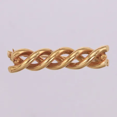 Brosch längd 38mm bredd 8,6mm 18K Vikt: 3,8 g