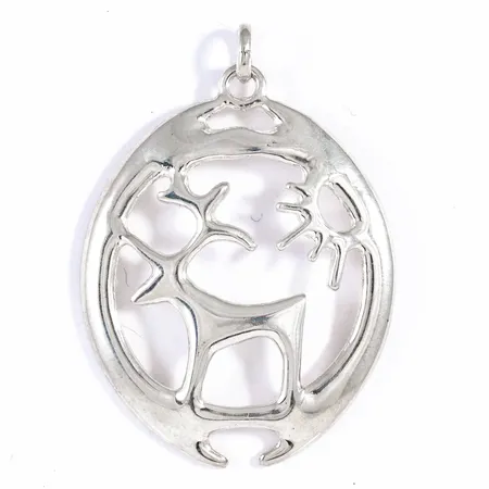 Hänge genombrutet renmotiv 32x44 mm silver 925/1000 6,6g.