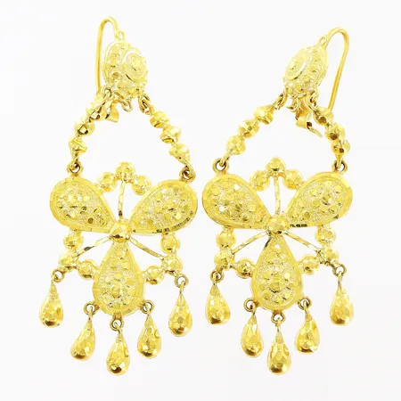 Ett par örhängen, 65x25mm, 21K. Vikt: 10,2 g