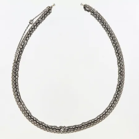 Collier Ole Lynggaard 4 radig Ankarlänk med dobbar Silver 925/1000 Vikt: 29,6 g