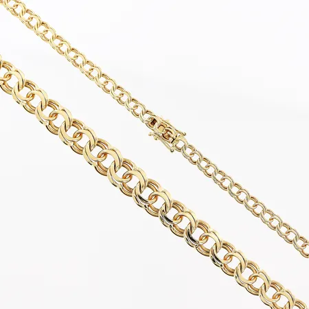 Collier doserad Bismarck, bredd 4-8,5mm, 18K Vikt: 29,6 g