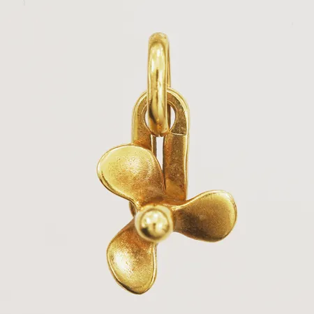 Hänge propeller, längd ca 15mm, inklusive ögla, bredd 10mm, 18K Vikt: 1,6 g