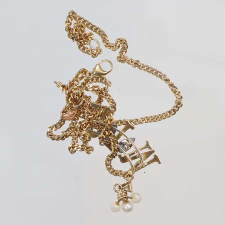 Diverse guld, delvis defekt med stenar och pärlor 18K *****1100 Vikt: 10,1 g