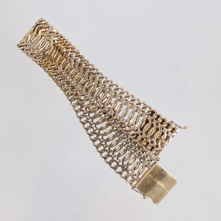 Armband 19cm bredd 17mm SGT (Svenska Guldvaruaktiebolaget) Stockholm 1967, 18K Vikt: 39,9 g