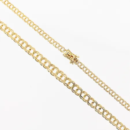 Collier doserad Bismarck, 45cm, bredd 3,5-6,5mm, 18K Vikt: 16 g