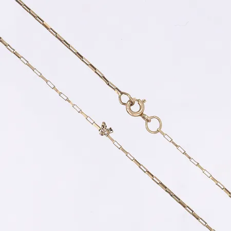 Halskedja längd 51cm bredd 1mm bruksslitage 9K Vikt: 1,9 g