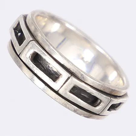 Ring stl 20¼ rörlig mittdel bredd 7mm silver 925/1000 Vikt: 7,7 g