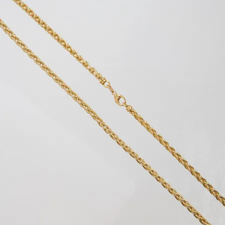 Kedja, längd ca 46cm, bredd 3,5mm, 18K Vikt: 32,6 g