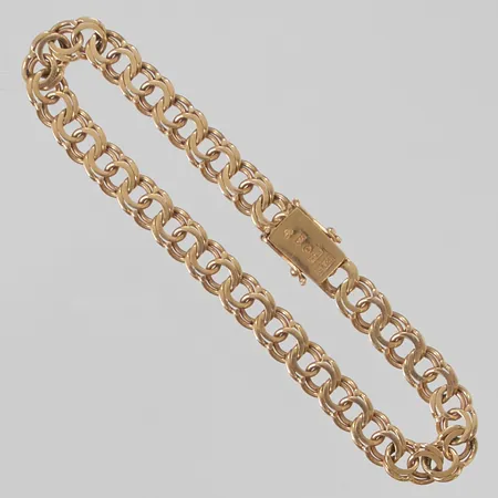 Armband 18,5cm, bredd:6mm, 18K 12,9g.