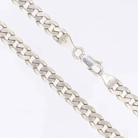 Halskedja Pansar längd 55cm bredd 6mm slitage silver 925/1000 Vikt: 40,2 g