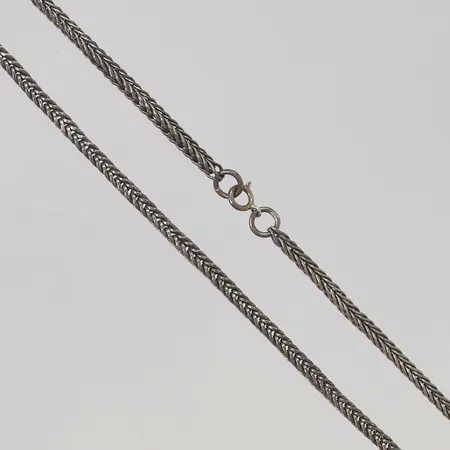 Kedja 61cm, bredd:4mm, oxiderat silver, 925/1000 Silver 27,2g.