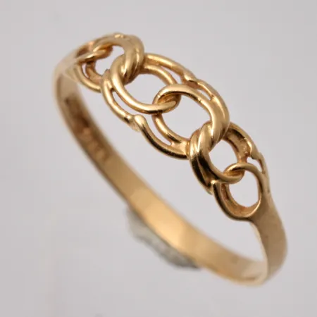  Ring i 18K guld, stl16¼, Bismarck, bredd 1,7-4,8mm, vikt 1g.