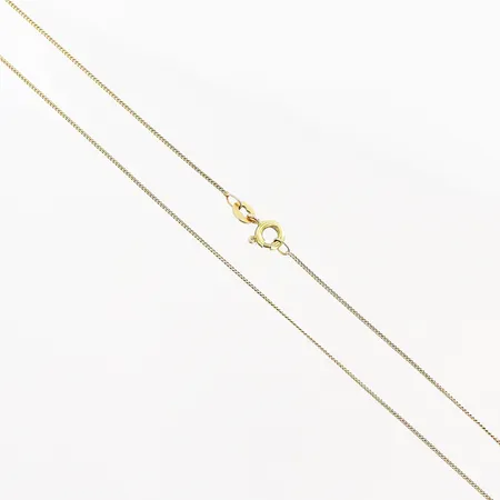 Kedja Pansar, 42,5cm, bredd 0,8mm, 14K.  Vikt: 1,4 g