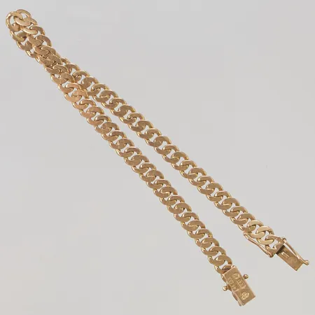 Armband manglad pansar 19cm, bredd:5mm, 18K 10,5g.