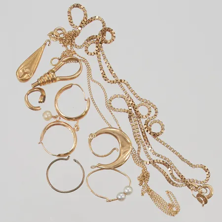 Diverse guld, defekt, 18K 10,0g.