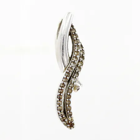 Hänge 25x6mm, vita stenar, silver 925/1000. Vikt: 1,7 g