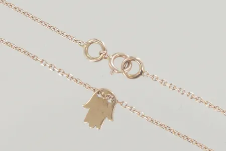 Halskedja med hänge, längd 41 cm, 18K Vikt: 1,9 g