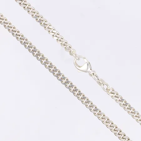 Halskedja pansar längd 50cm bredd 4mm silver 925/1000 Vikt: 23 g