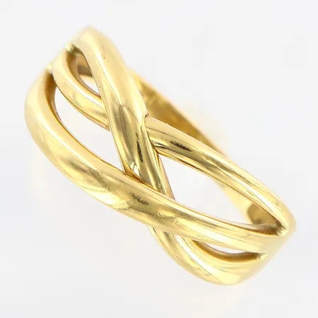 Ring stl 19¼, bredd: 2-8mm, GHA 18K Vikt: 3,5 g