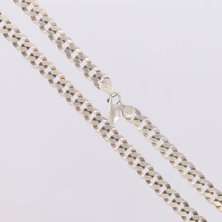 Kedja, Pansar, defekt lås, 925/1000 silver Vikt: 23,5 g