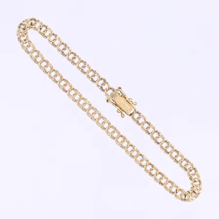 Armband Bismarck 17cm, bredd 4mm, 18K  Vikt: 4,6 g