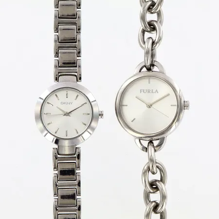 2 damur DKNY Furla quartz, lös index, inga tillbehör.