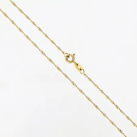 Kedja Singapore 38cm, bredd: 1mm 18K Vikt: 1,2 g