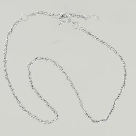 Fotlänk, justerbar längd 23,5-25,5 cm, silver Vikt: 2,2 g