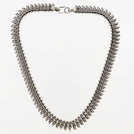 Collier 39cm bredd:ca 11mm oxiderat Silver 925/1000 Vikt: 38,2 g