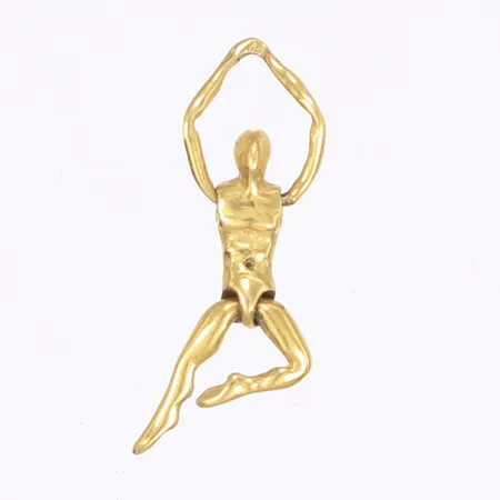 Hänge längd 20mm gulmetall 