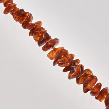 Collier bärnsten docerad 53cm, bredd 8,8-16,4mm skruvlås äkthetsintyg från Land