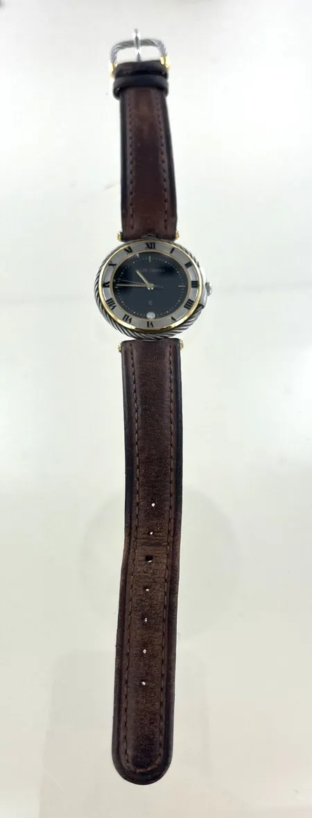 unisex klocka Philippe Charriol 35.9.1904 Quartz, diam 32,3 mm, längd 23cm nytt batteri behövs slitet armband