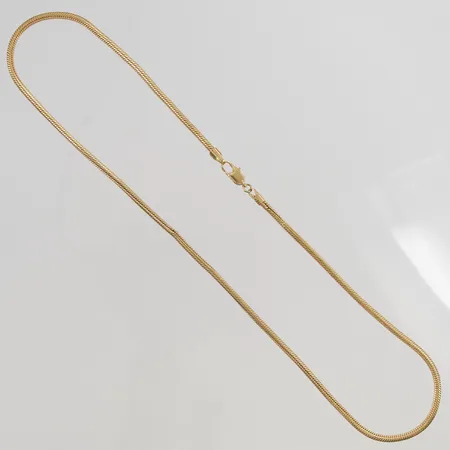 Collier 46,5cm, bredd:2,5mm, hack i länkar, 18K 14,3g.
