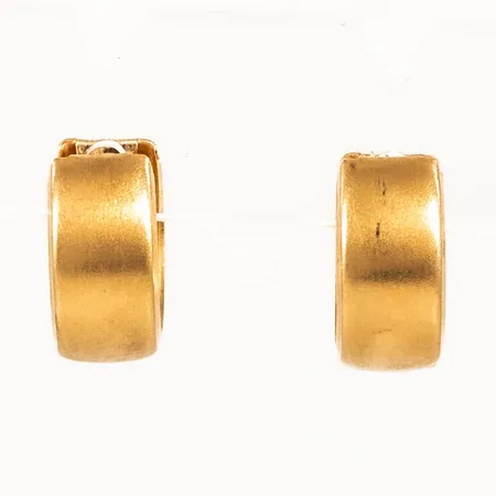 Creoler Ø12,5mm, bredd 5mm, sidenmatt yta 18K 1,4g. 