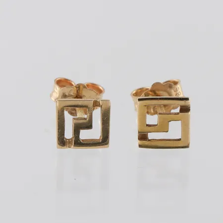 Örhängen 14k paret,ca 6.2x6.2 mm. Vikt: 0,9 g